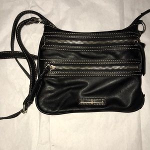Black, cross body purse